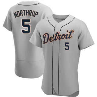 Authentic Men's Jim Northrup Detroit Tigers Road Jersey - Gray