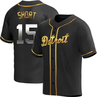 Replica Men's Zack Short Detroit Tigers Alternate Jersey - Black Golden
