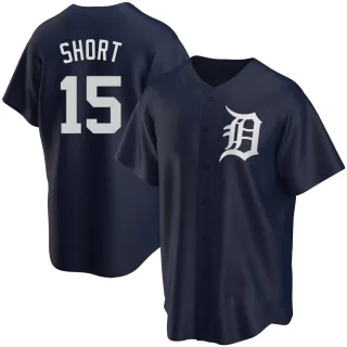 Replica Men's Zack Short Detroit Tigers Alternate Jersey - Navy