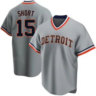 Replica Men's Zack Short Detroit Tigers Road Cooperstown Collection Jersey - Gray