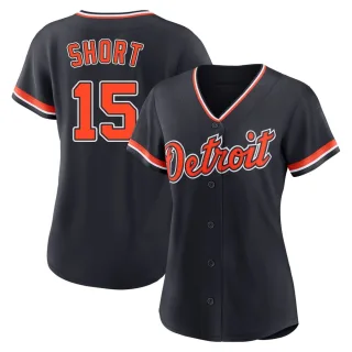 Replica Women's Zack Short Detroit Tigers Alternate 2nd Jersey - Navy