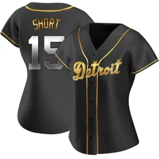Replica Women's Zack Short Detroit Tigers Alternate Jersey - Black Golden