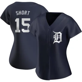 Replica Women's Zack Short Detroit Tigers Alternate Jersey - Navy